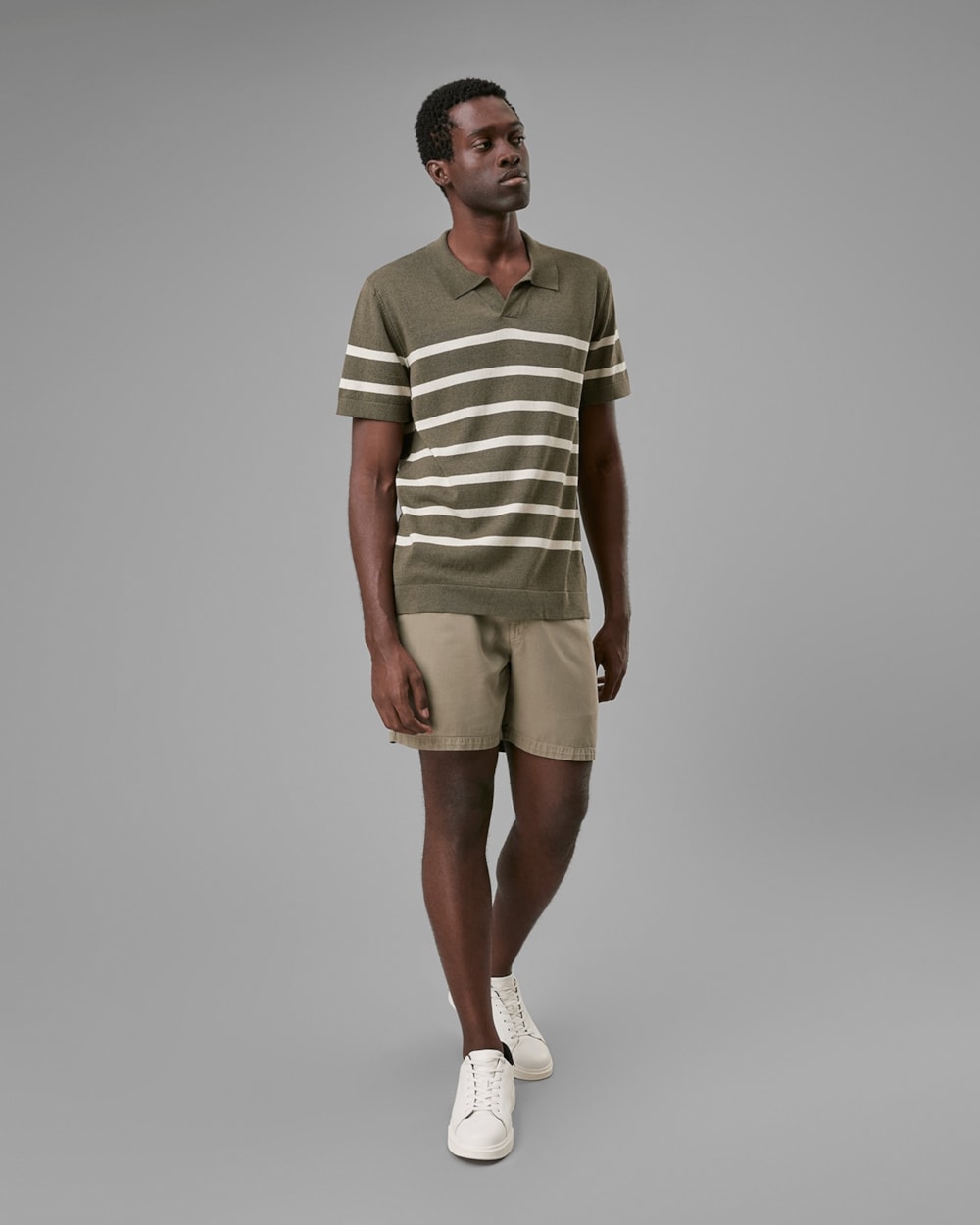 Polo Tricot Linho Listrado