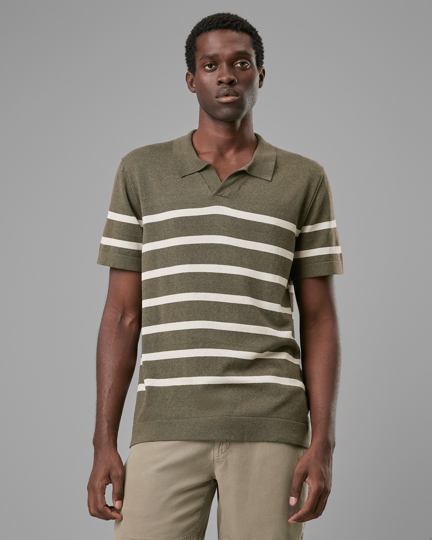 Polo Tricot Linho Listrado