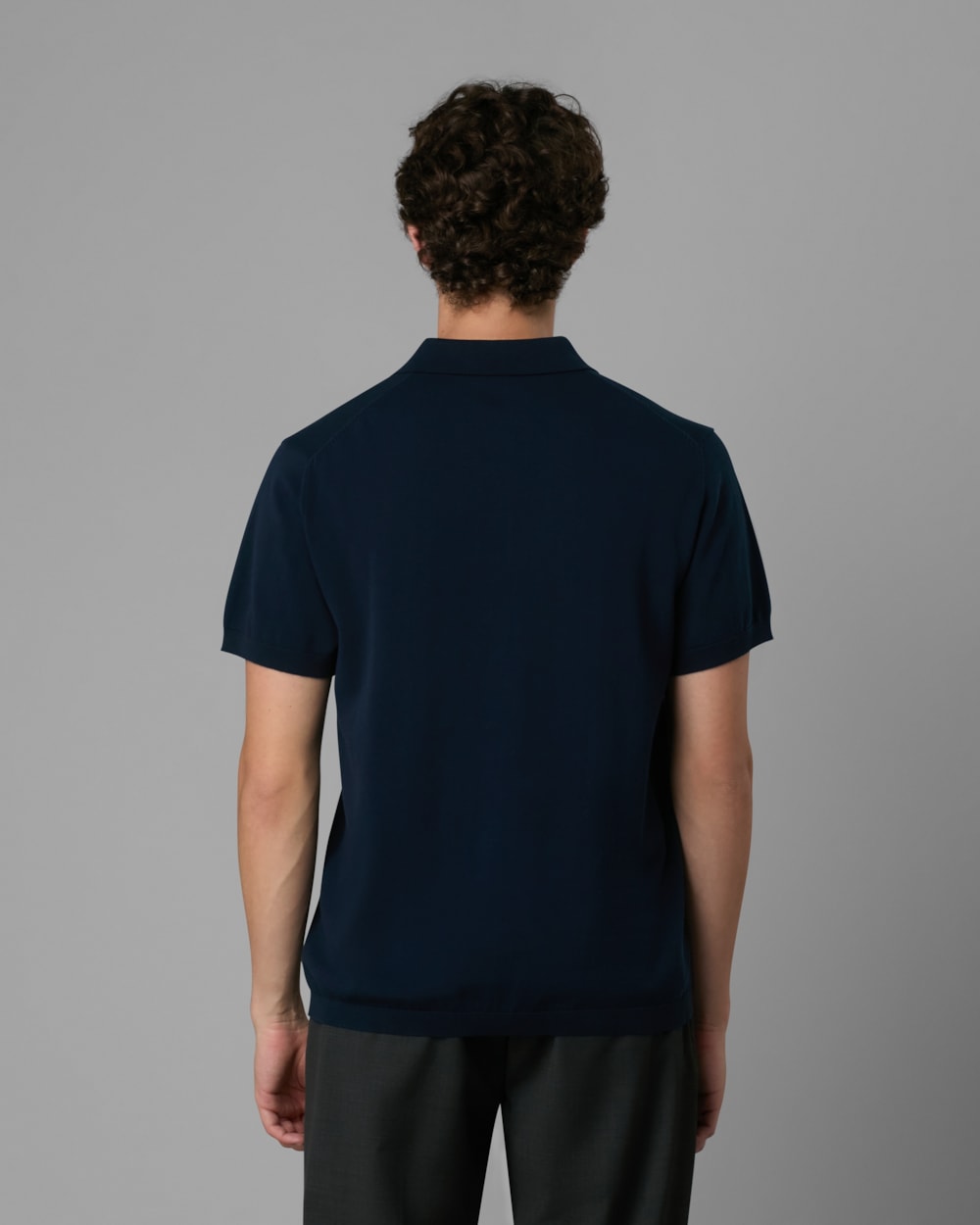 Polo Tricot Slim com Botão