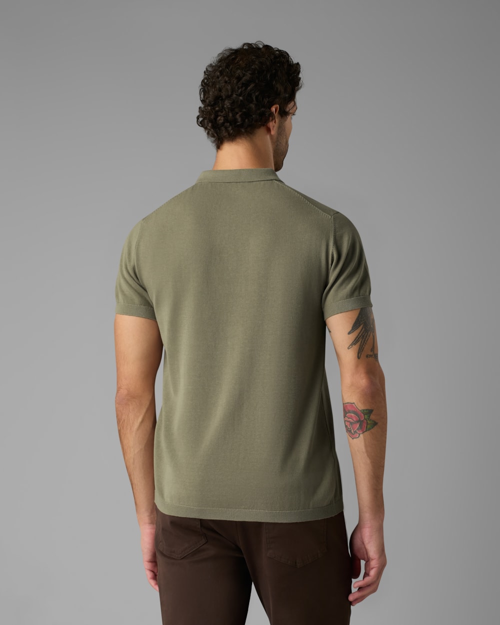 Polo Tricot Slim com Botão
