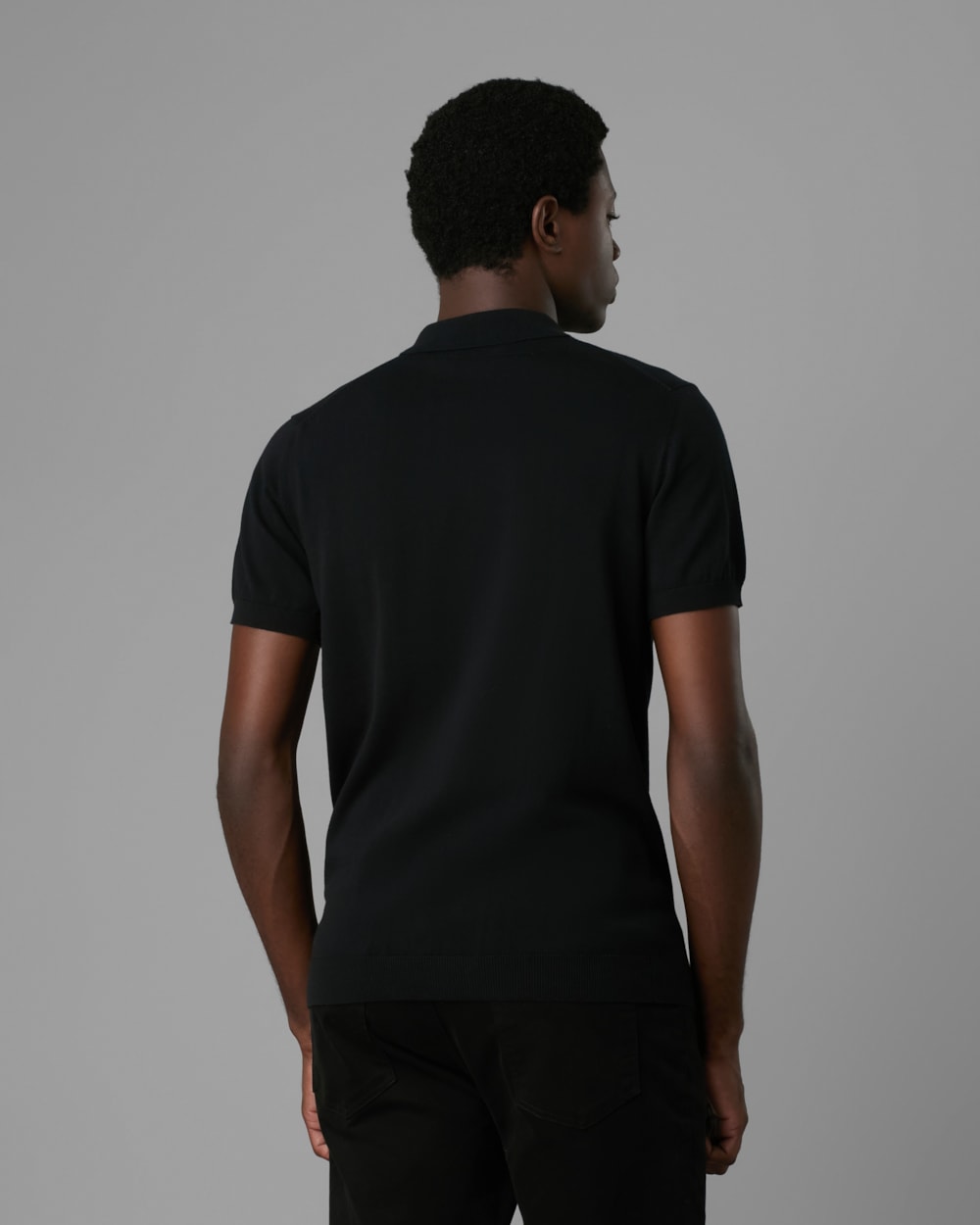 Polo Tricot Slim com Botão