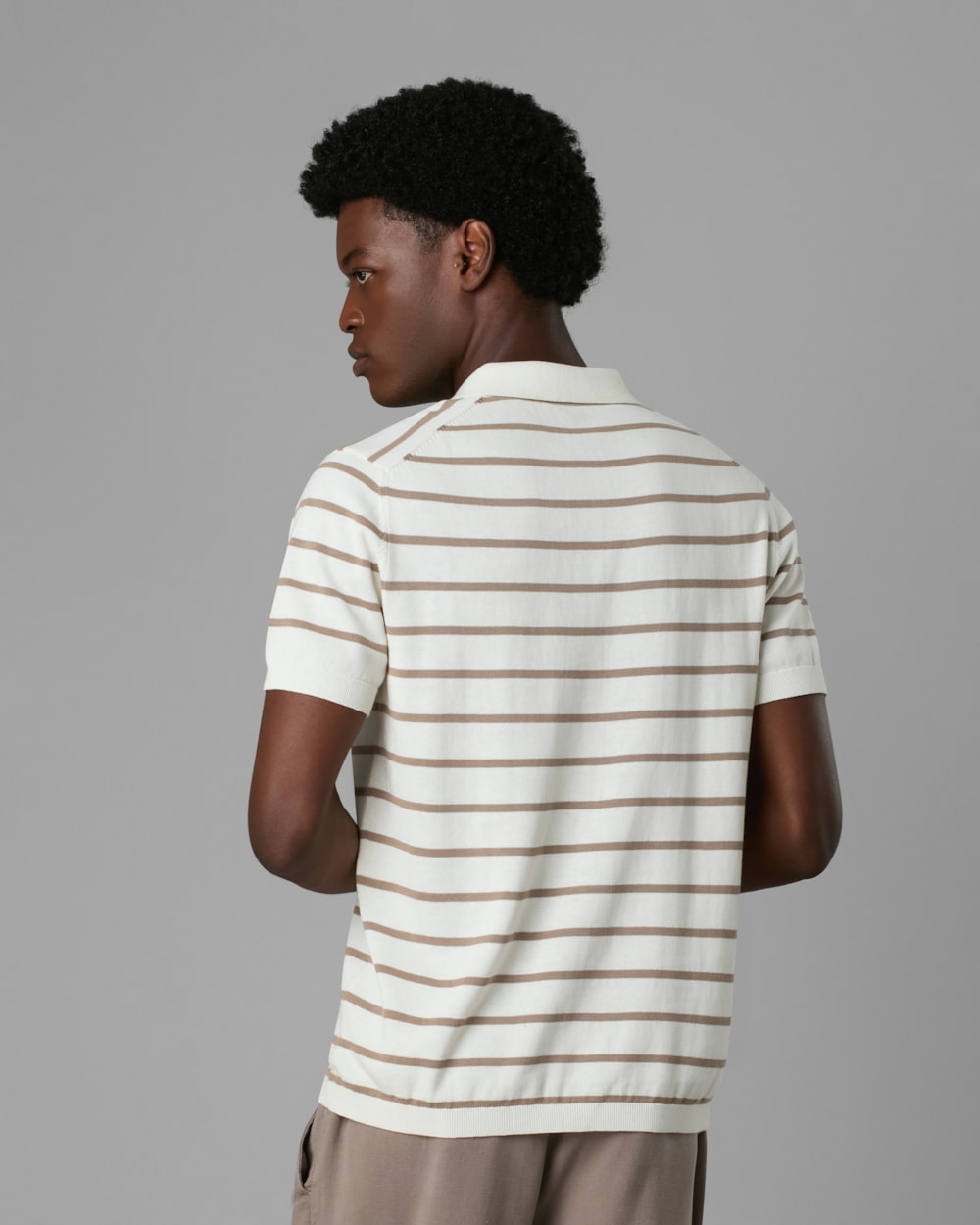 Polo Tricot Slim com Botão