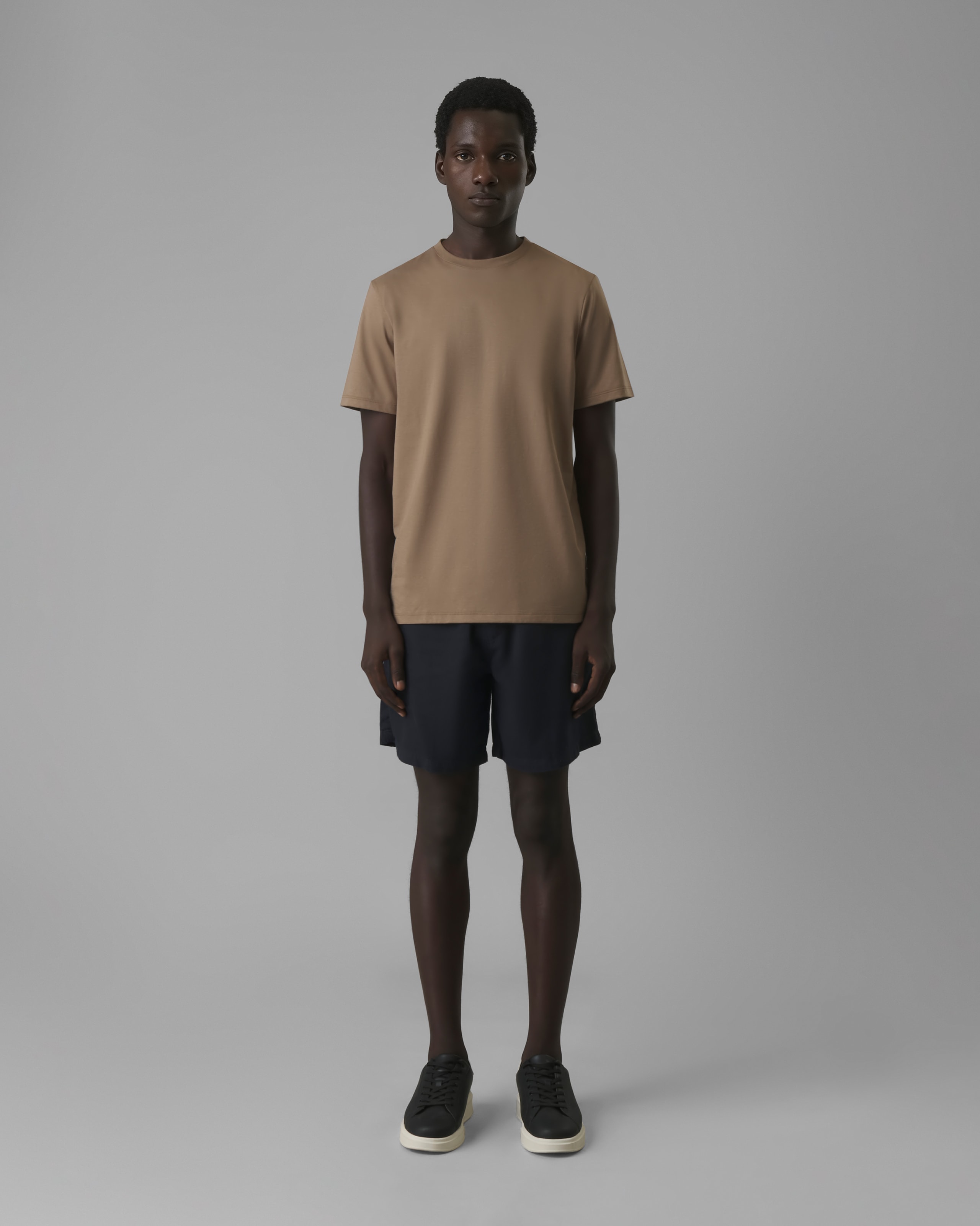 Short Elastico Linho Azul Marinho