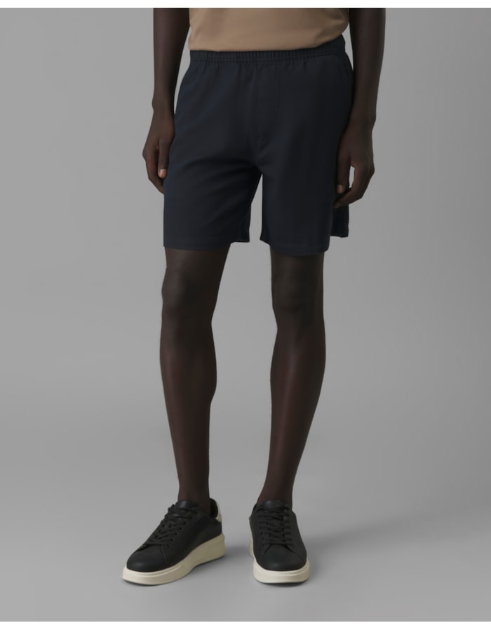 Short linho cós elástico-azul-gg