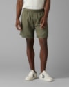 Short linho cós elástico-bege-g