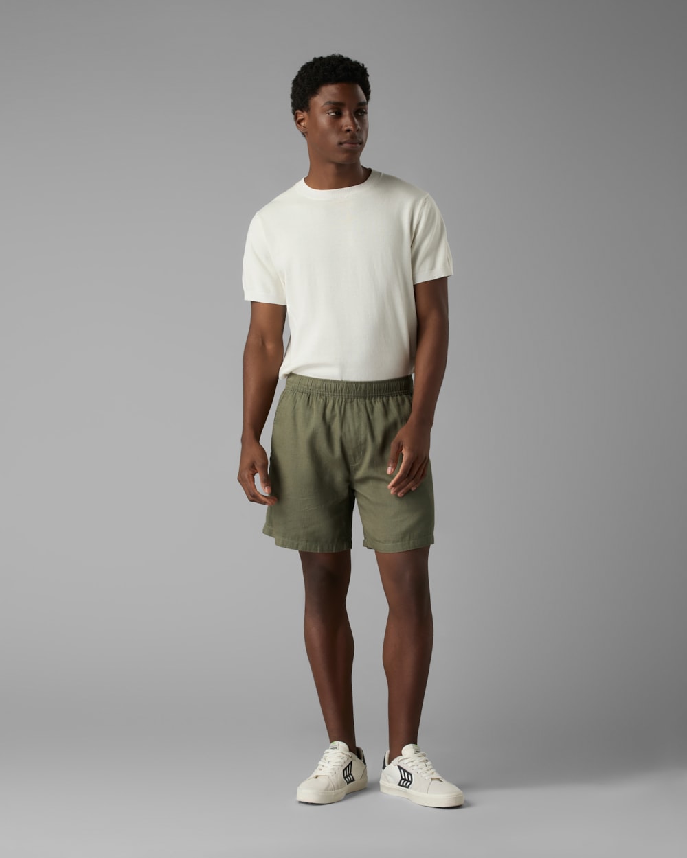 Short Linho Cós Elástico