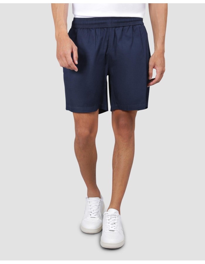 Shorts algodão orgânico-azul-pp