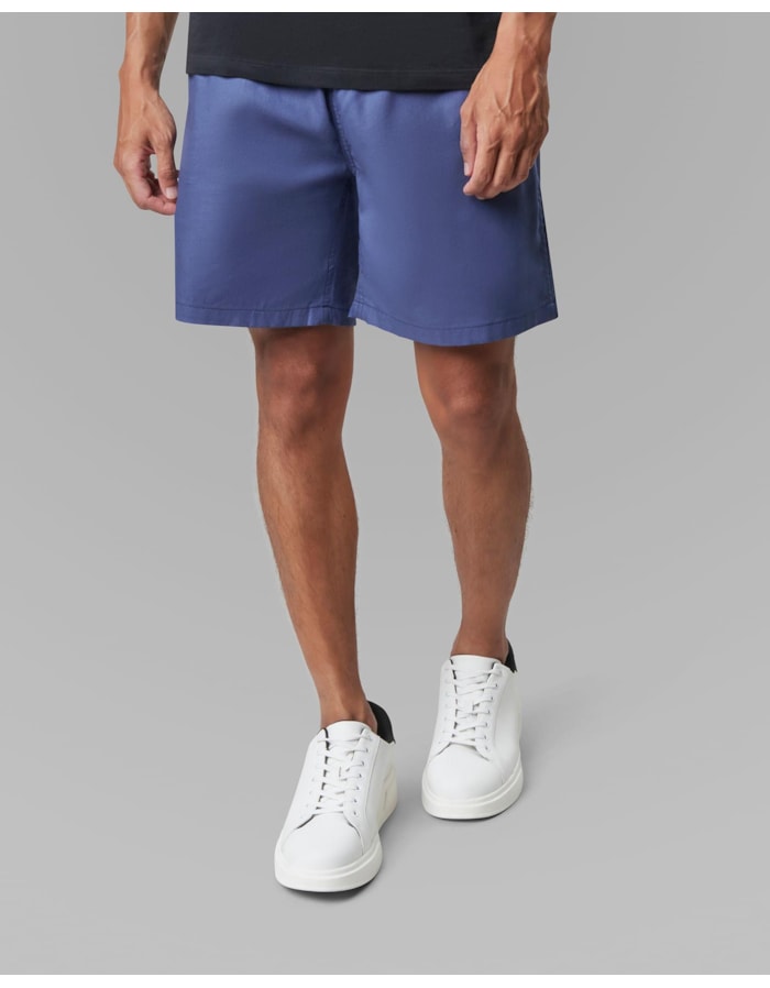 Shorts algodão orgânico-azul-p