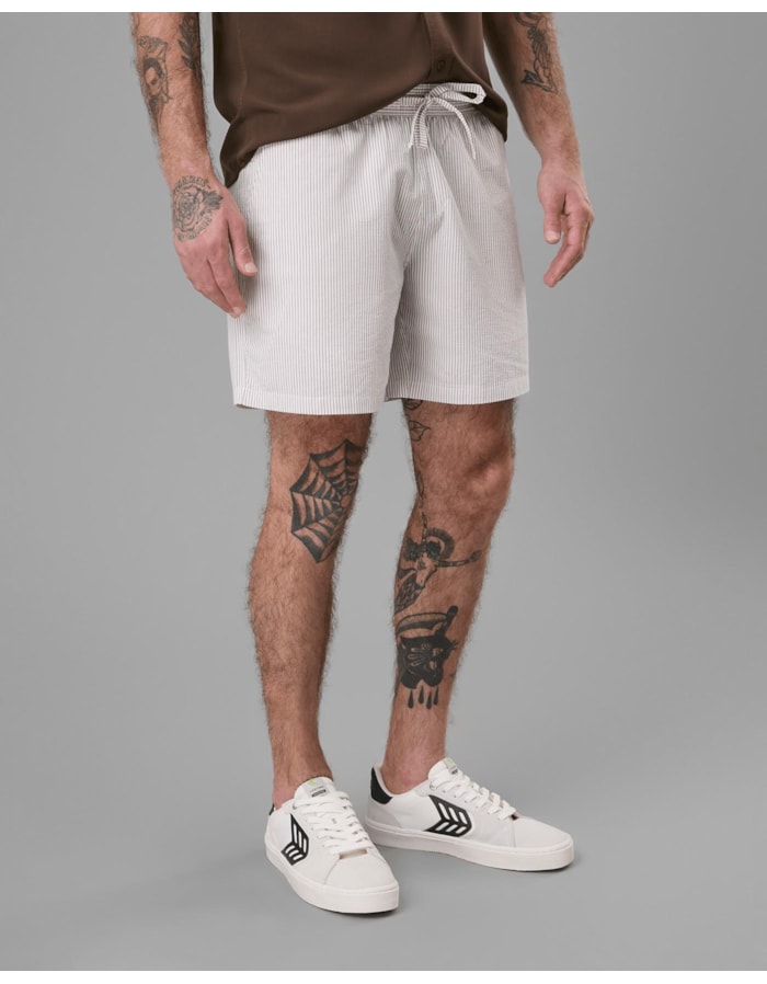 Shorts ana ruga listrado-bege-ggg