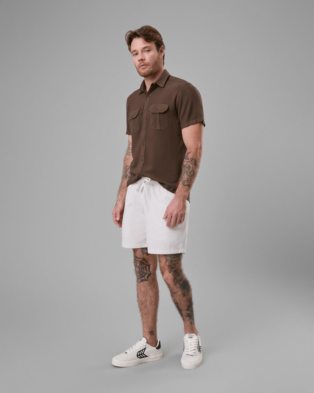 Shorts Ana Ruga Listrado