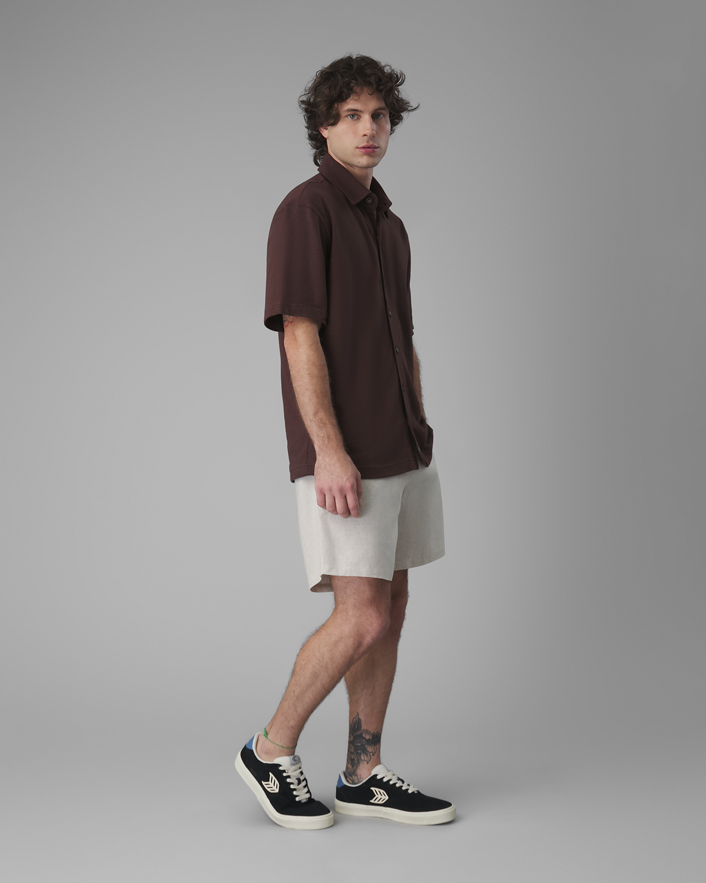 Shorts Elástico Modal e Linho