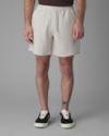 Shorts elástico modal e linho-bege-g